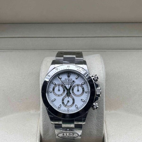 Daytona Bianco Chromalight 40mm 116520 SUPER CLONE - immagine 2
