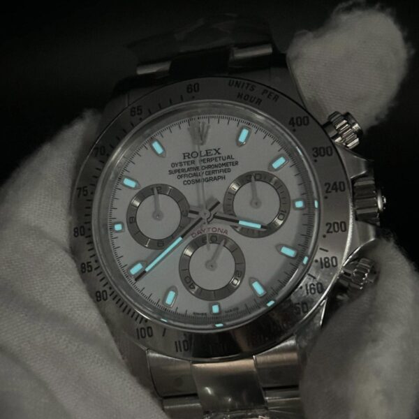 Daytona Bianco Chromalight 40mm 116520 SUPER CLONE - immagine 15